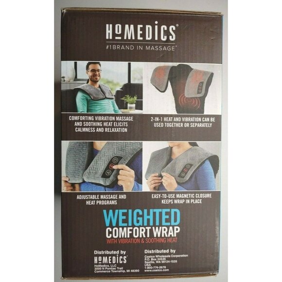 Homedics Weighted Comfort Wrap - Gray - Picture 8 of 9
